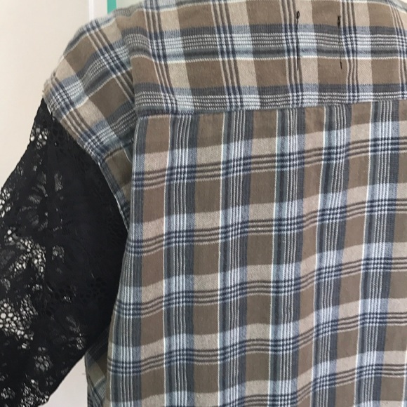 LF furst of a kind lace up flannel sweater - Picture 5 of 5